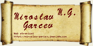 Miroslav Garčev vizit kartica